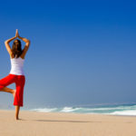 Young woman making Yoga