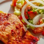 Grilled Salmon With Mixed Green Salad