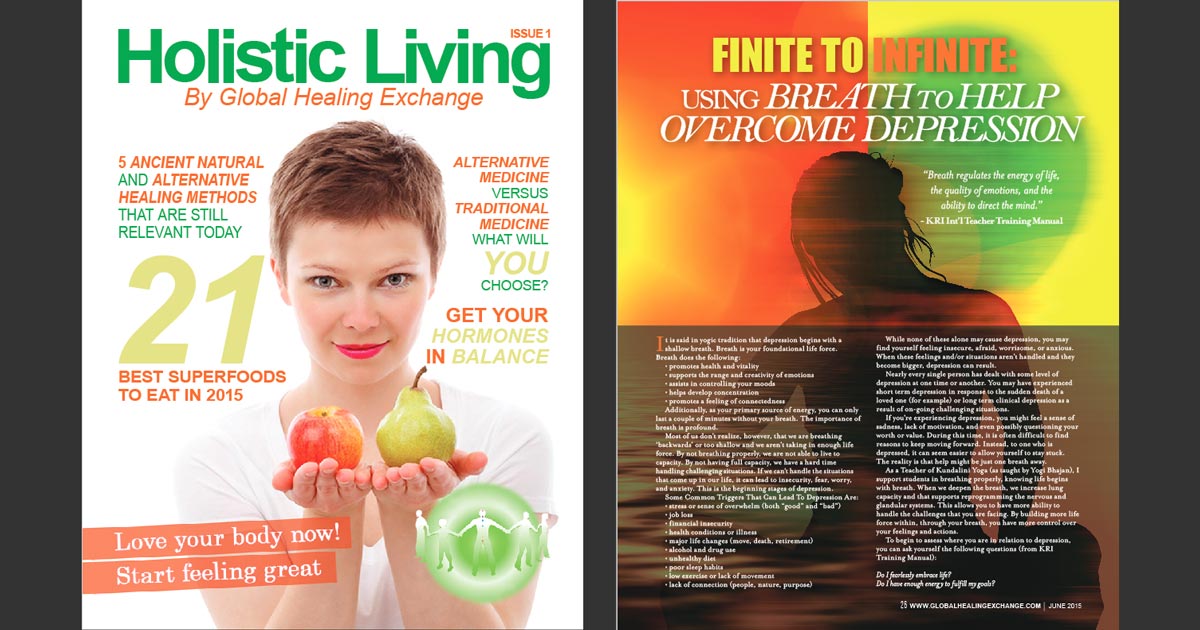 Holistic Living Magazine 1 - Overcoming Depression