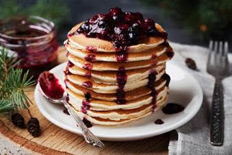 Atkins Coconut & Vanilla Bean Pikelets with a Buttery Berry Coulis low carb