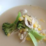 • Nourishing Chicken Soup With Fresh Shiitake Mushrooms, Broccoli & Corn