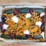 Cinnamon Roasted Chickpeas & Vegetables With Yoghurt Dressing Cinnamon Roasted Chickpeas & Vegetables with Yoghurt Dressing