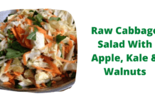 Raw Cabbage Salad With Apple, Kale & Walnuts