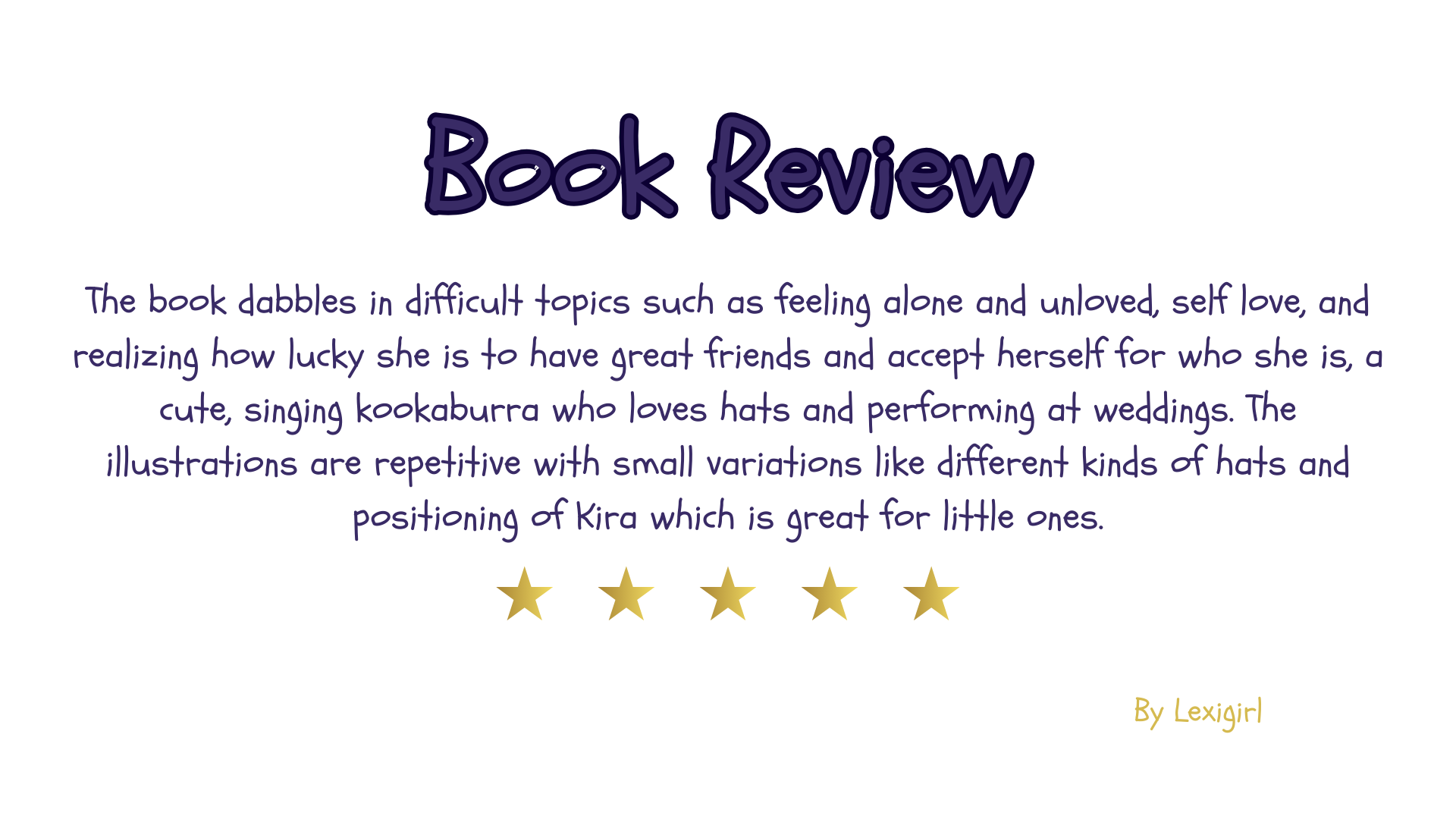 Kira the kookaburra book review